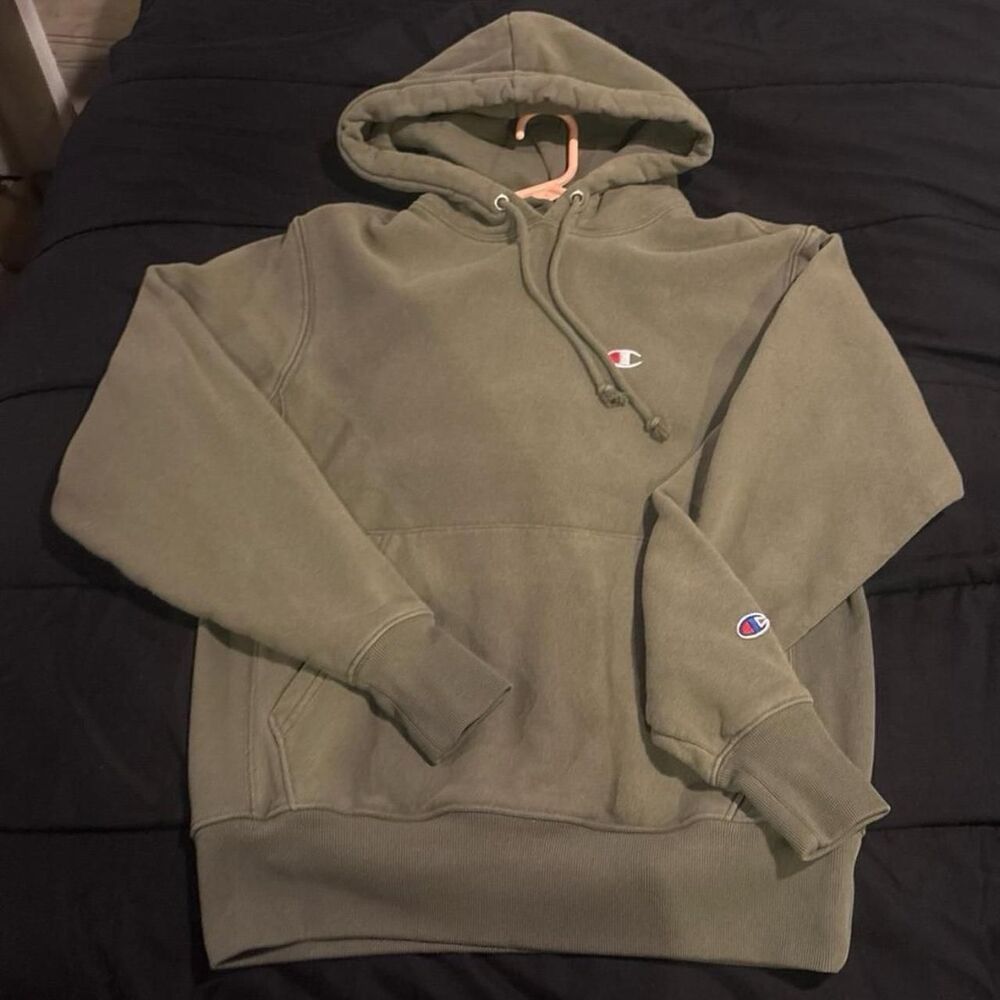 Champion Men's Khaki and Green Sweatshirt